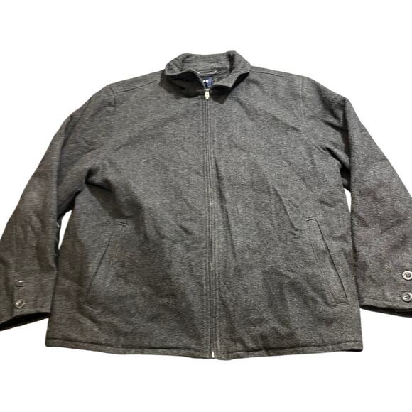 Vintage‎ GAP Wool Coat Jacket Size XXL Mens Gray Full Zip Insulated Coat